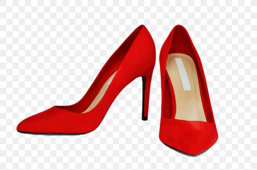 Footwear High Heels Red Court Shoe Basic Pump, PNG, 2456x1628px, Watercolor, Basic Pump, Bridal Shoe, Carmine, Court Shoe Download Free
