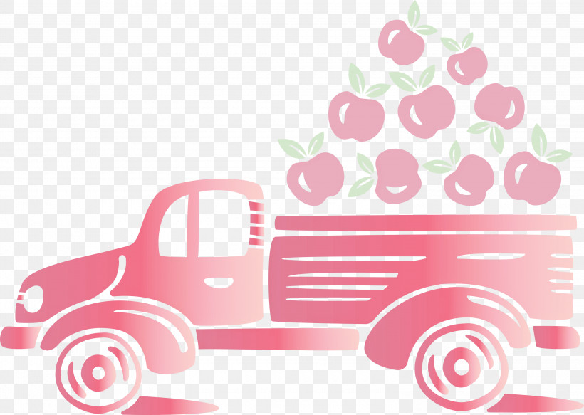 Apple Truck Autumn Fruit, PNG, 3000x2133px, Apple Truck, Autumn, Cartoon, Drawing, Fruit Download Free