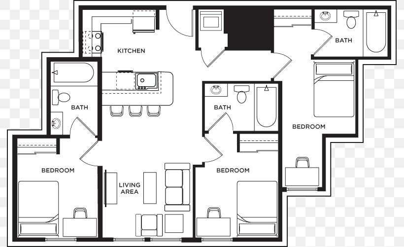 Floor Plan Architecture Residential Area, PNG, 791x501px, Floor Plan, Architecture, Area, Black And White, Diagram Download Free