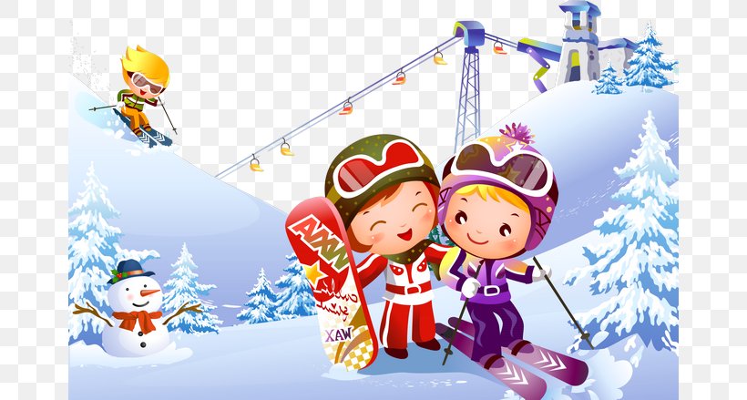 Skiing Winter Clip Art, PNG, 670x439px, Skiing, Art, Cartoon, Child, Christmas Download Free