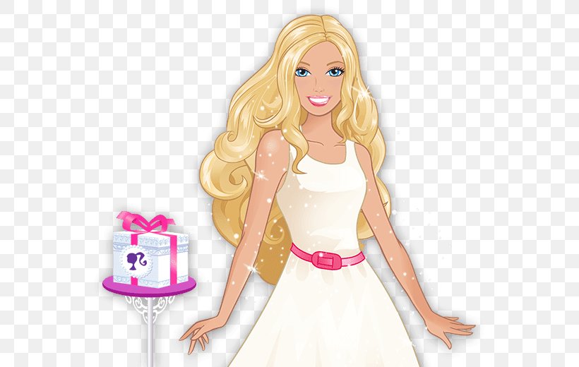 Barbie Blond Brown Hair Cartoon Character, PNG, 560x520px, Watercolor, Cartoon, Flower, Frame, Heart Download Free