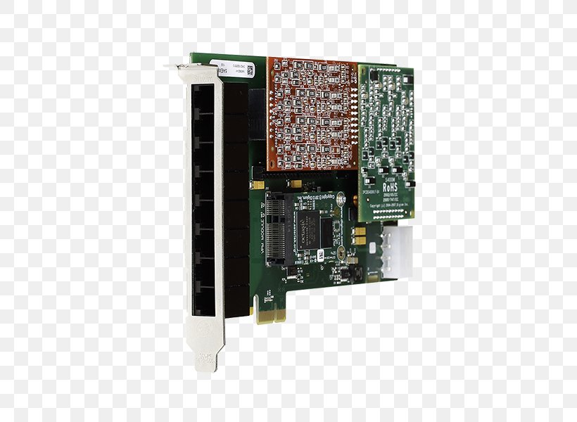 Digium 1A4A00F 4 Port Modular Analog Pci 3.3/5.0v Card Foreign Exchange Service Foreign Exchange Office Asterisk, PNG, 600x600px, Digium, Analog Signal, Analog Telephone Adapter, Asterisk, Computer Component Download Free
