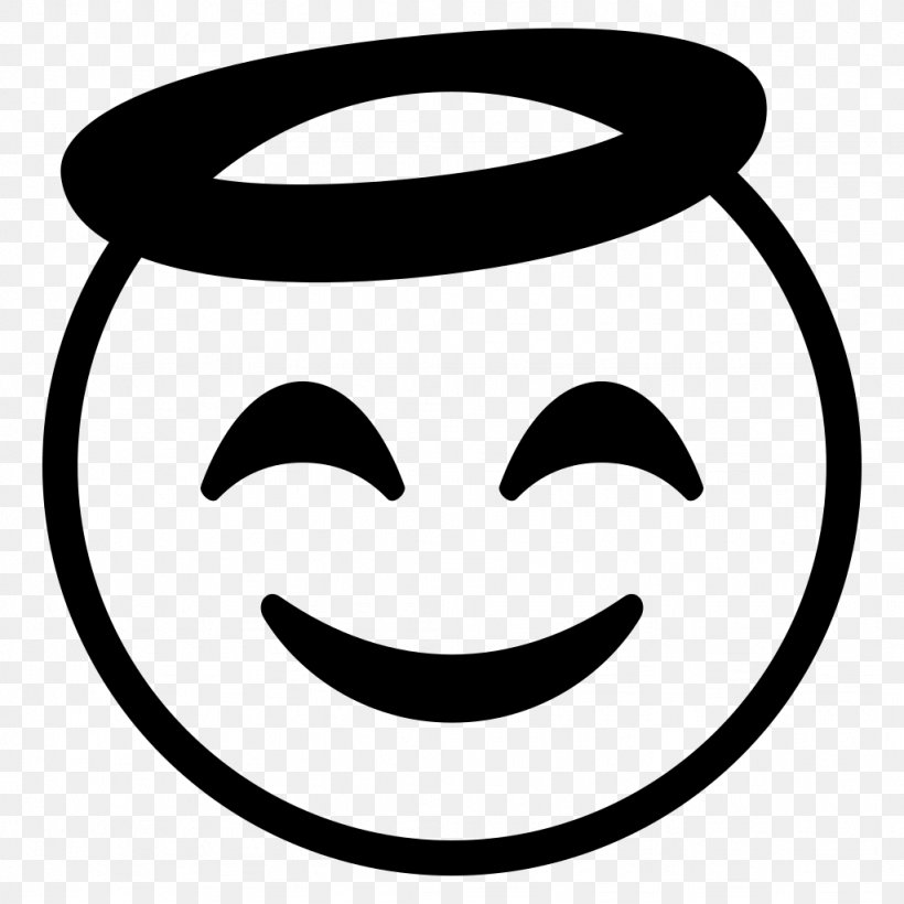 Emoji Smiley Emoticon Clip Art, PNG, 1024x1024px, Emoji, Area, Black And White, Emoticon, Face Download Free