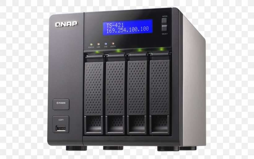 QNAP Systems, Inc. Network Storage Systems QNAP TS-412 Turbo QNAP TS-421 Computer Data Storage, PNG, 1152x720px, Qnap Systems Inc, Audio Receiver, Backup, Computer, Computer Component Download Free