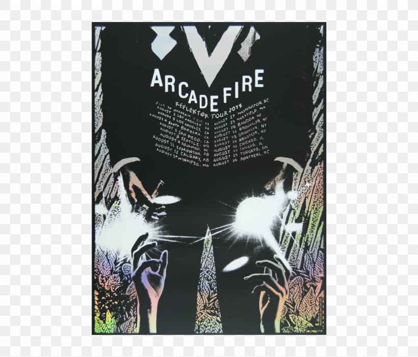 Reflektor Arcade Fire Poster Concert Osheaga Festival, PNG, 1140x975px, Watercolor, Cartoon, Flower, Frame, Heart Download Free