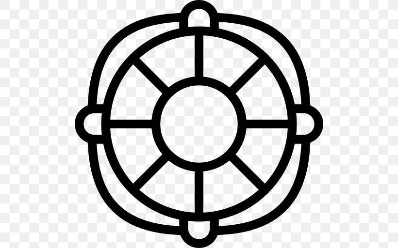 Ship's Wheel Steering Wheel, PNG, 512x512px, Ship S Wheel, Area, Black And White, Boat, Line Art Download Free