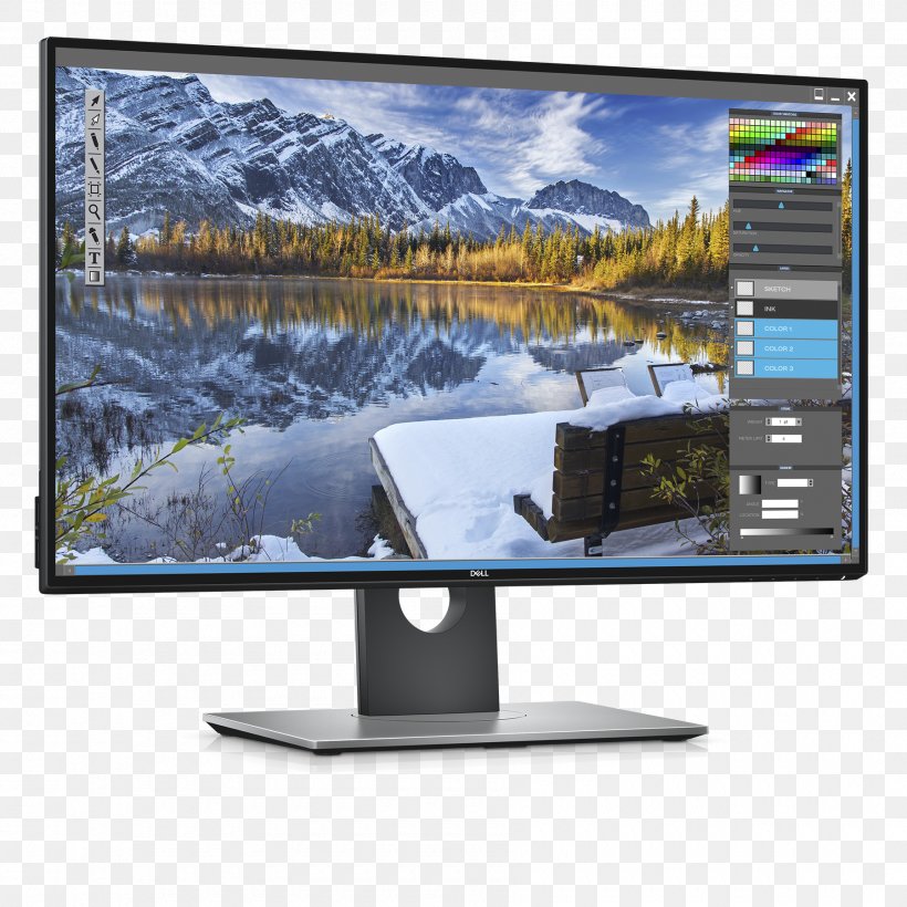 Dell Computer Monitors High-dynamic-range Imaging Ultra-high-definition Television 4K Resolution, PNG, 1800x1800px, 4k Resolution, Dell, Computer, Computer Monitor, Computer Monitor Accessory Download Free