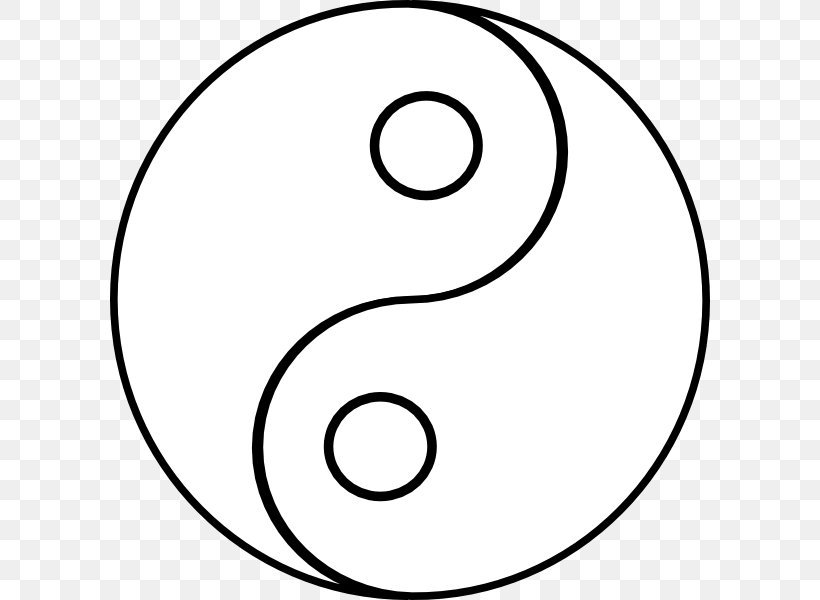 Yin And Yang Drawing Line Art Clip Art, PNG, 600x600px, Yin And Yang, Area, Black, Black And White, Color Download Free