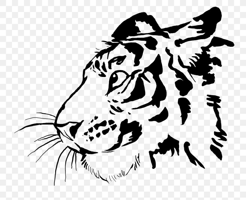 Tiger Stencil Screen Printing Drawing Art, PNG, 755x668px, Tiger, Art, Big Cats, Black, Black And White Download Free