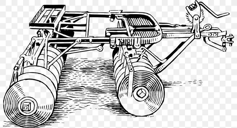 Line Art Disc Harrow Drawing Clip Art, PNG, 800x444px, Line Art, Agricultural Machinery, Agriculture, Artwork, Auto Part Download Free