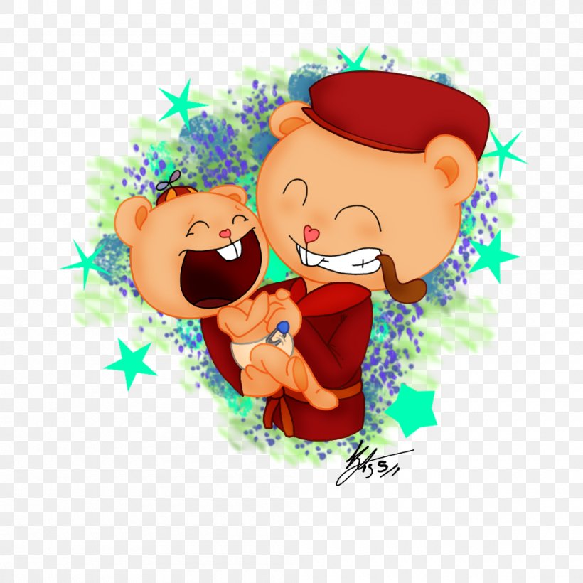 Flippy Flaky Cub Cuddles Lammy, PNG, 1000x1000px, Watercolor, Cartoon, Flower, Frame, Heart Download Free