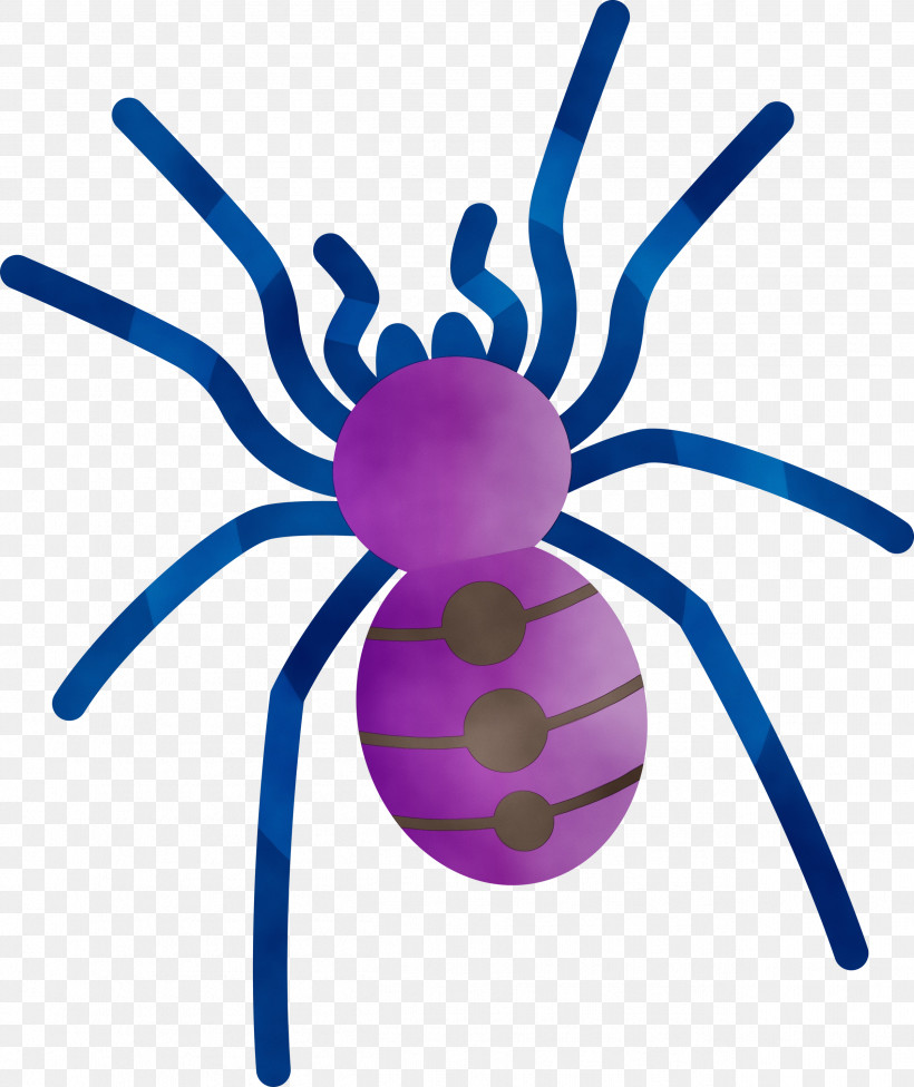 Insect Purple Line, PNG, 2518x3000px, Cartoon Spider, Insect, Line, Paint, Purple Download Free