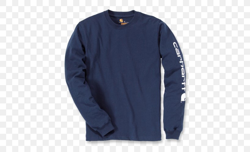 Long-sleeved T-shirt Long-sleeved T-shirt Carhartt, PNG, 500x500px, Tshirt, Active Shirt, Blue, Carhartt, Carhartt Wip Download Free
