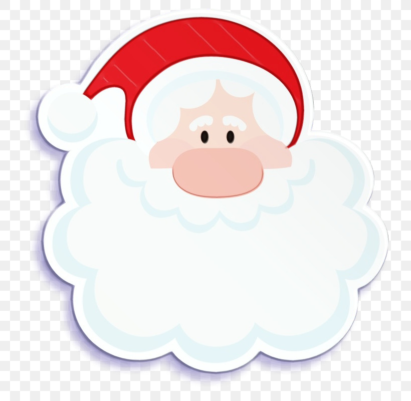 Santa Claus, PNG, 800x800px, Watercolor, Cartoon, Circle, Cloud, Paint Download Free