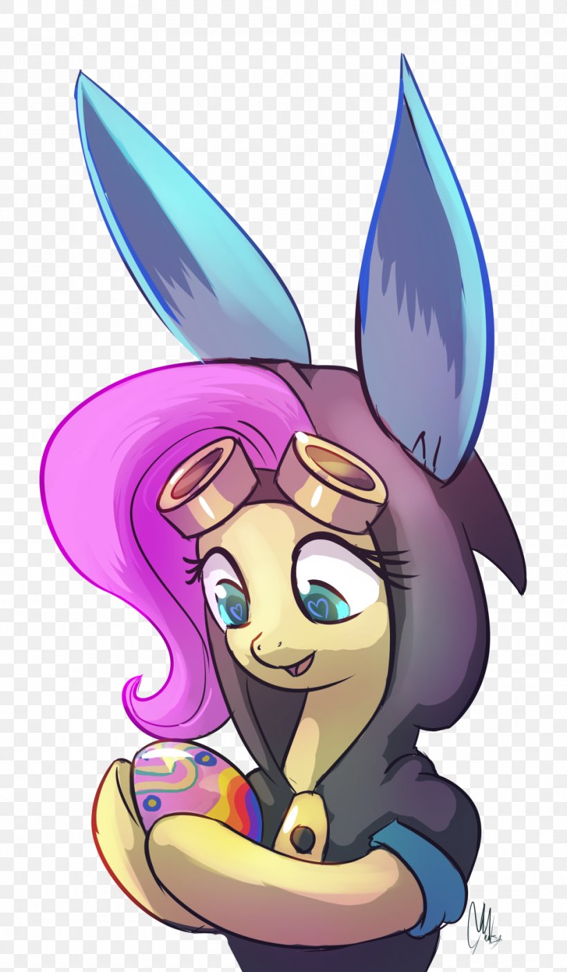Rabbit Horse Fluttershy Easter Bunny Pony, PNG, 980x1681px, Watercolor, Cartoon, Flower, Frame, Heart Download Free