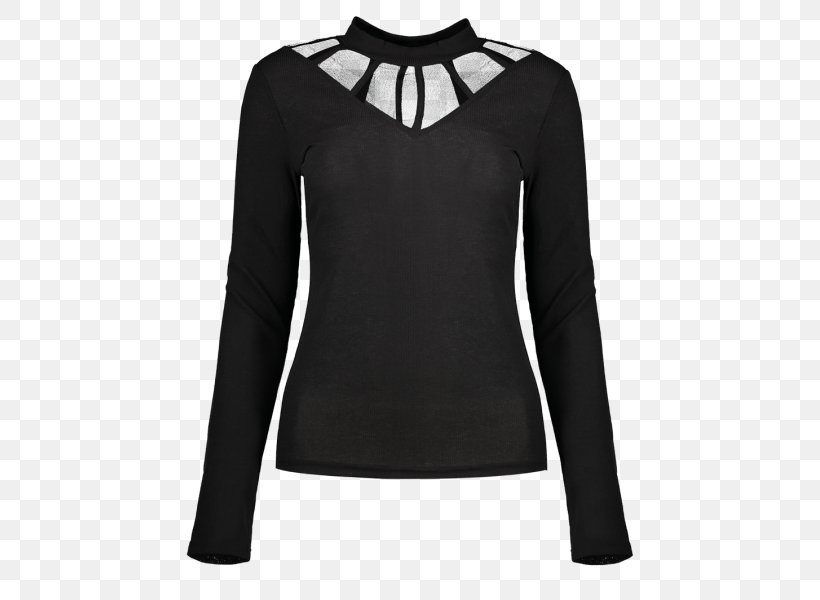 Sleeve T-shirt Collar Crop Top, PNG, 600x600px, Sleeve, Black, Blouse, Choker, Clothing Download Free
