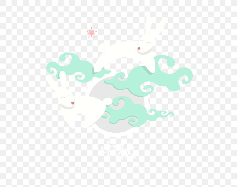 Mid Rabbit Vector Material, PNG, 650x648px, Aqua, Azure, Blue, Green, Illustration Download Free