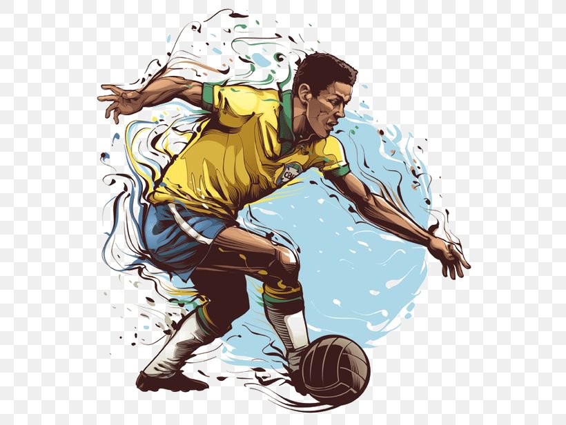 Brazil National Football Team 2014 FIFA World Cup Football Player, PNG, 564x616px, Football Player, Art, Ball, Cartoon, Coach Download Free