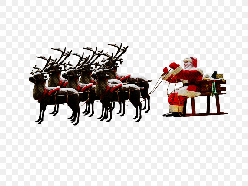 Santa Claus, PNG, 1280x960px, Reindeer, Deer, Elk, Santa Claus, Vehicle Download Free
