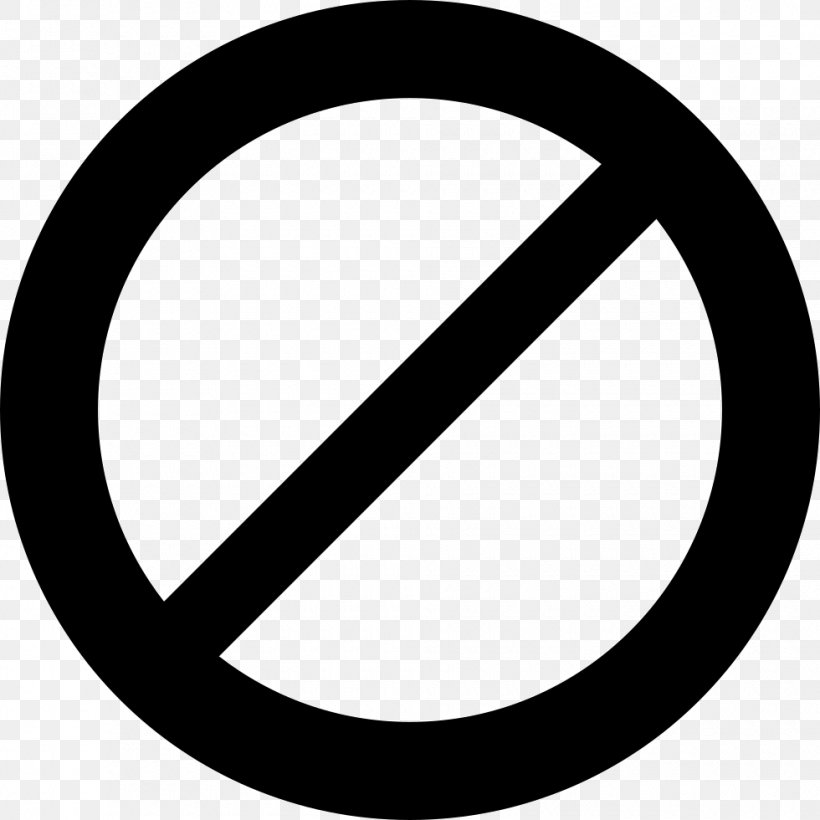 No Symbol, PNG, 980x980px, No Symbol, Area, Black And White, Oval, Rim Download Free