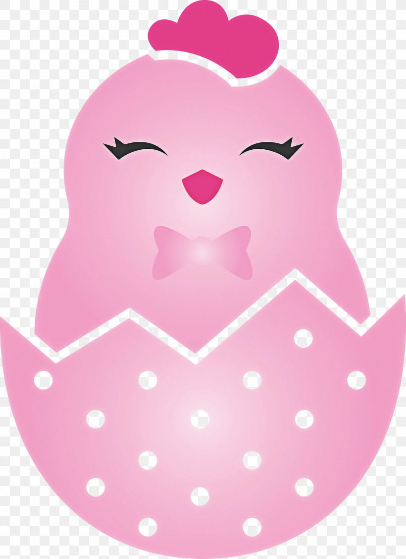 Chick In Eggshell Easter Day Adorable Chick, PNG, 2181x3000px, Chick In Eggshell, Adorable Chick, Easter Day, Pink, Polka Dot Download Free