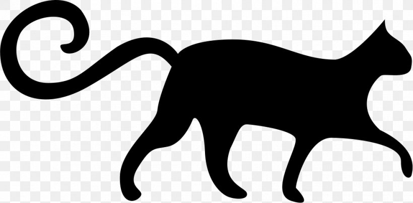Cat Silhouette Vector Graphics Clip Art, PNG, 981x483px, Cat, Animal Figure, Art, Black Cat, Blackandwhite Download Free