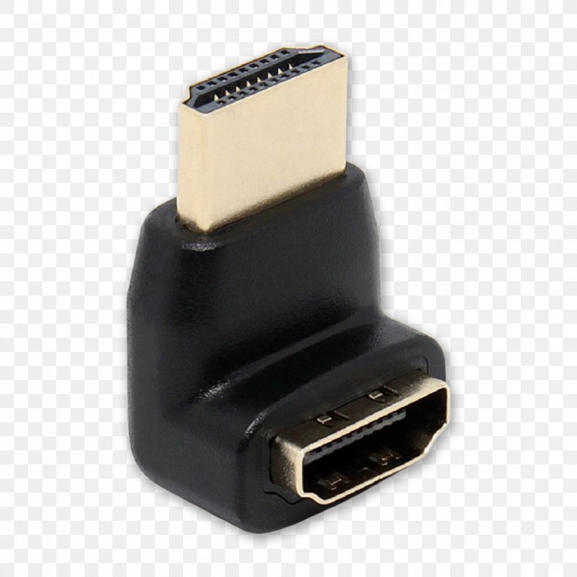HDMI Right Angle Degree Adapter, PNG, 1000x1000px, Hdmi, Adapter, Cable, Degree, Electrical Cable Download Free