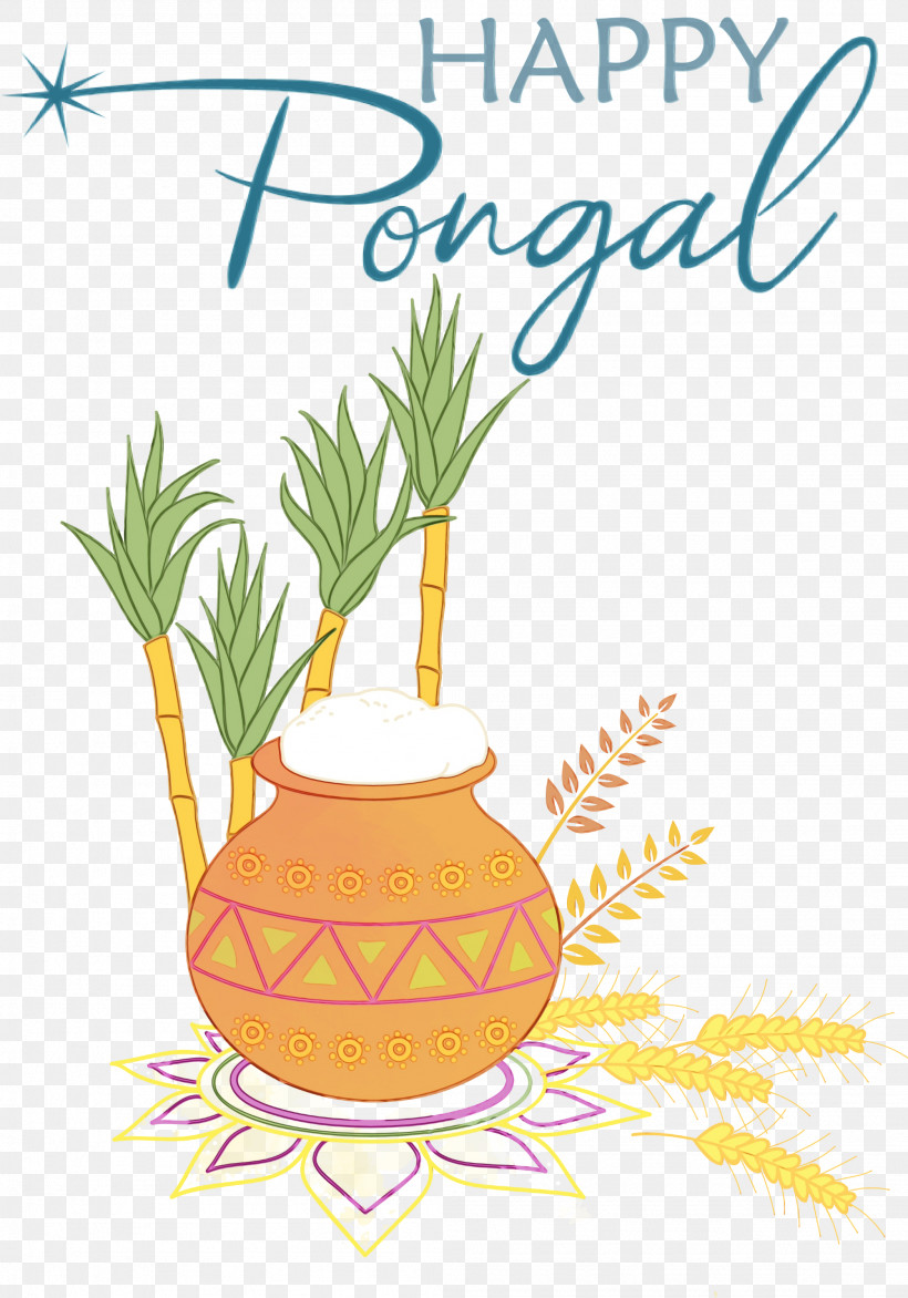 Pongal, PNG, 2098x2999px, Happy Pongal, Greeting, Greeting Card, Idea, Paint Download Free