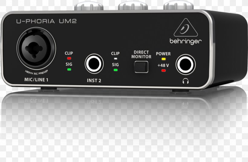 Behringer U-Phoria UM2 Microphone Sound Cards & Audio Adapters, PNG, 1200x784px, Microphone, Audio, Audio Equipment, Audio Receiver, Audiophile Download Free