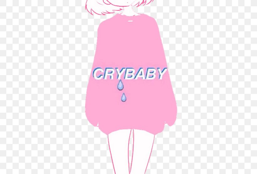 Cry Baby Pink Aesthetics Design Pastel, PNG, 500x556px, Watercolor, Cartoon, Flower, Frame, Heart Download Free