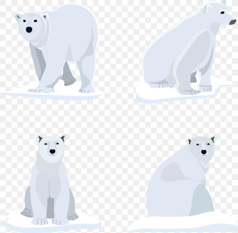 Polar Bear Dog Euclidean Vector, PNG, 952x933px, Watercolor, Cartoon, Flower, Frame, Heart Download Free
