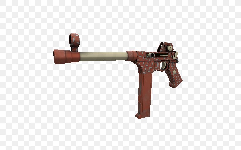 Team Fortress 2 Submachine Gun Weapon Firearm, PNG, 512x512px, Watercolor, Cartoon, Flower, Frame, Heart Download Free