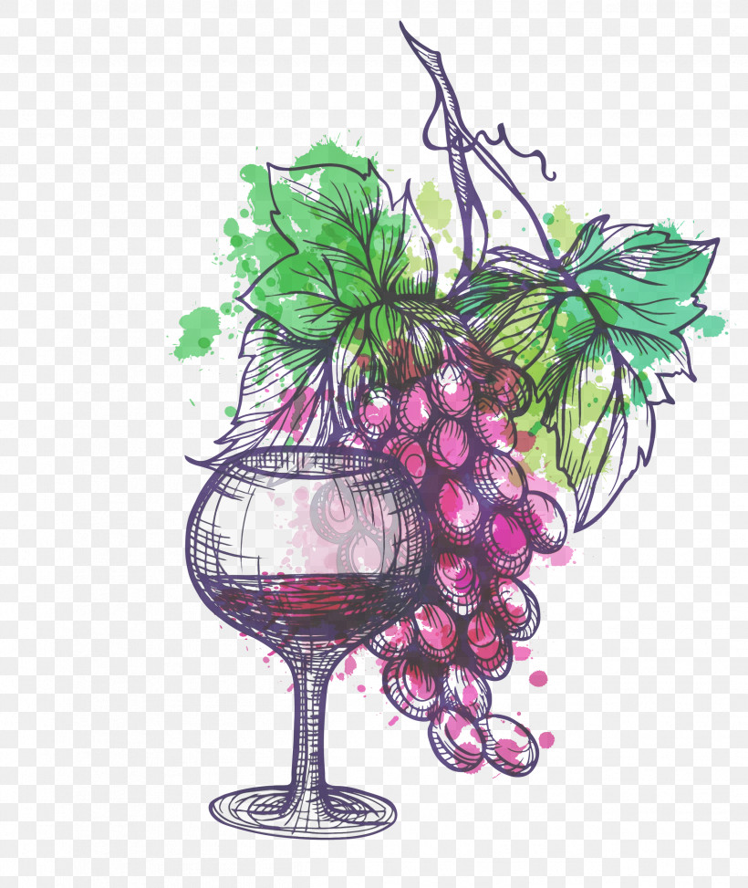 Wine Glass, PNG, 2526x3000px, Watercolor, Bottle, Drink, Drinkware, Fruit Download Free