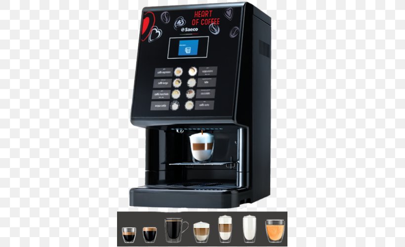 Coffeemaker Cappuccino Espresso Saeco, PNG, 500x500px, Coffee, Breville, Cafe, Cappuccino, Coffee Vending Machine Download Free