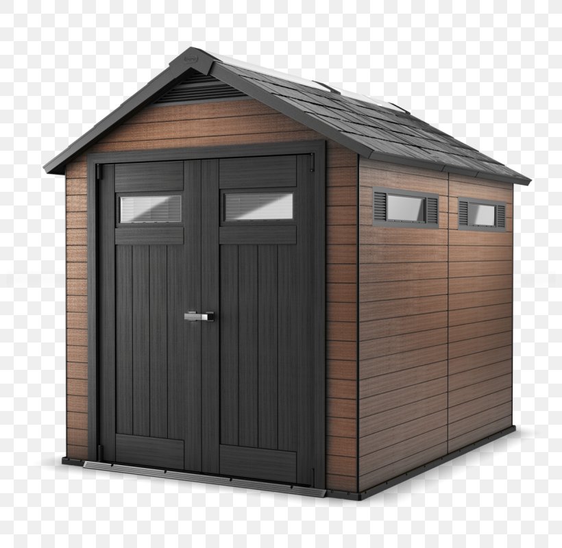 Shed Keter Plastic Wood-plastic Composite Garden Keter Fusion, PNG, 816x800px, Shed, Building, Composite Material, Deck, Door Download Free