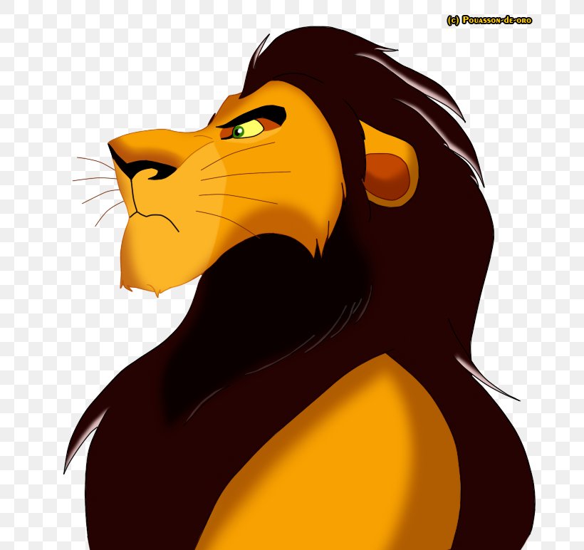 Scar Mufasa Sarabi Simba Lion, PNG, 718x772px, Scar, Ahadi, Art, Beak, Big Cats Download Free