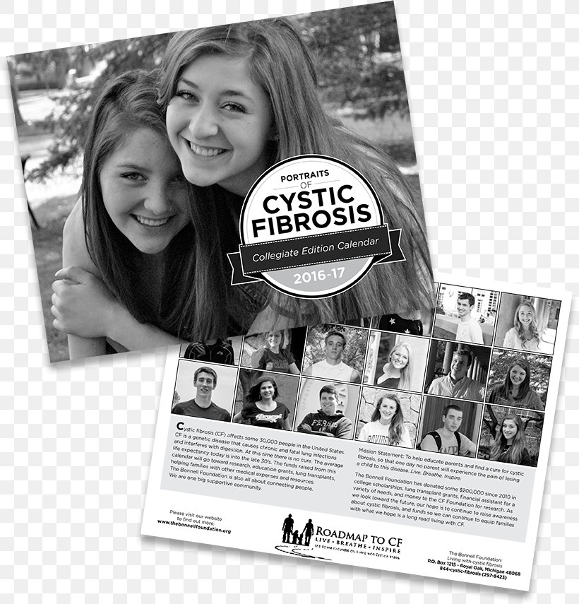 Cystic Fibrosis Month Paper Poster, PNG, 819x855px, Cystic Fibrosis, Advertising, Black And White, Brand, Calendar Download Free