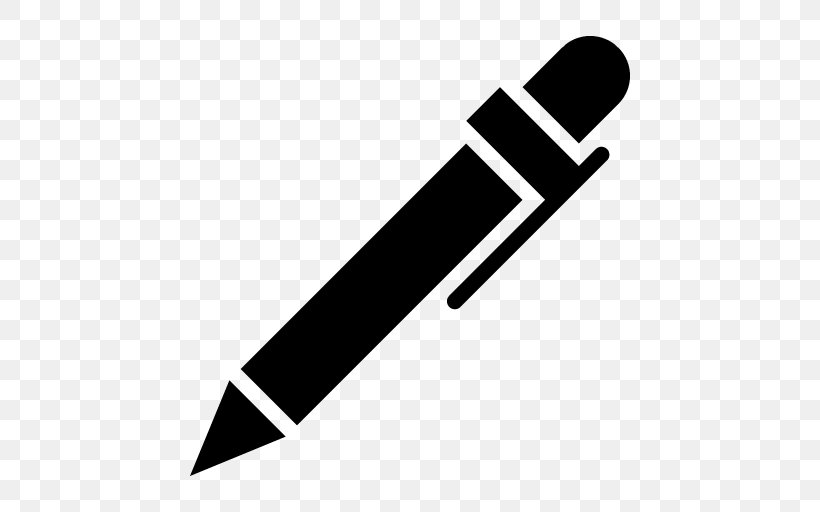 Ballpoint Pen Pencil, PNG, 512x512px, Pen, Ballpoint Pen, Black, Black And White, Cold Weapon Download Free