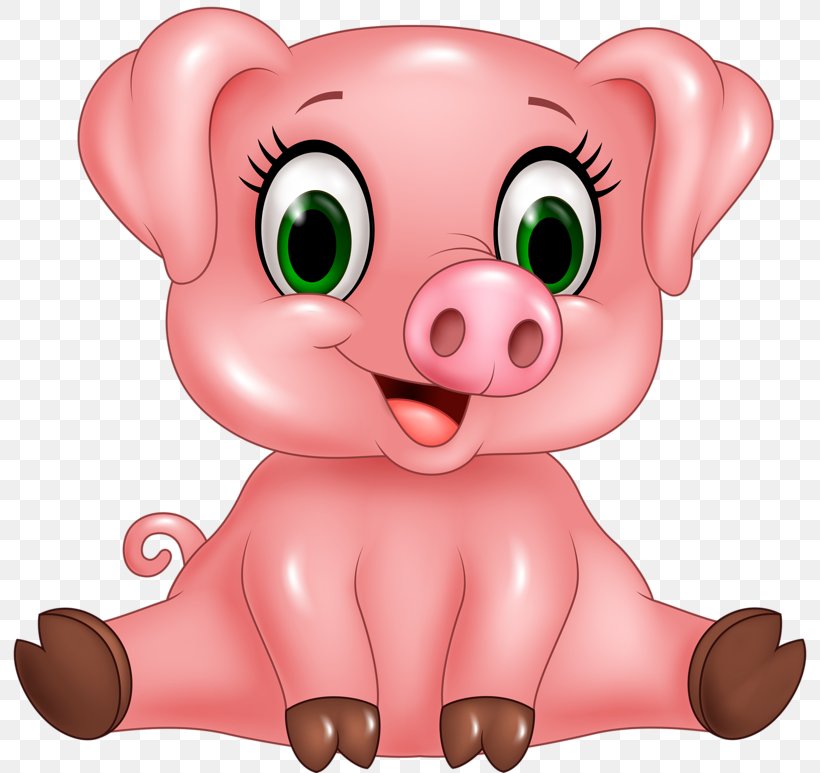 Pig Cartoon Clip Art, PNG, 800x773px, Watercolor, Cartoon, Flower, Frame, Heart Download Free