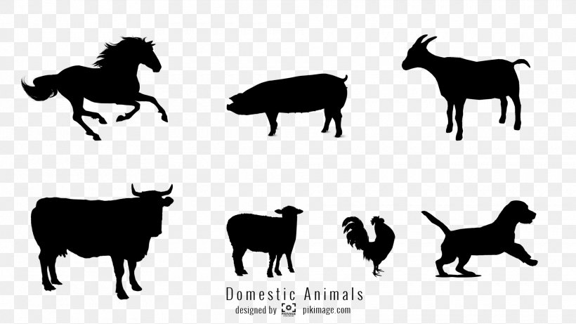 Sheep Cattle Horse Pig, PNG, 1920x1080px, Sheep, Animal, Black And White, Cattle, Cattle Like Mammal Download Free