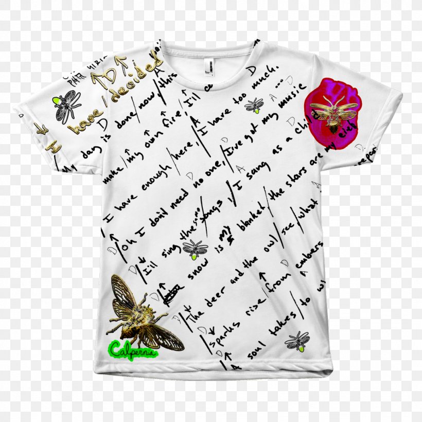 T-shirt Lyrics Dress Sleeve, PNG, 1024x1024px, Watercolor, Cartoon, Flower, Frame, Heart Download Free