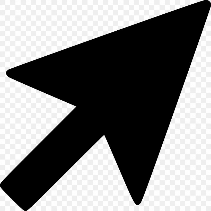 Cursor Pointer Arrow Computer File, PNG, 980x980px, Cursor, Black, Blackandwhite, Cold Weapon, Logo Download Free