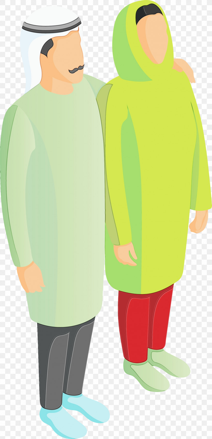 Green Clothing Standing Personal Protective Equipment Yellow, PNG, 1454x3000px, Arabic Family, Arab People, Arabs, Clothing, Costume Download Free