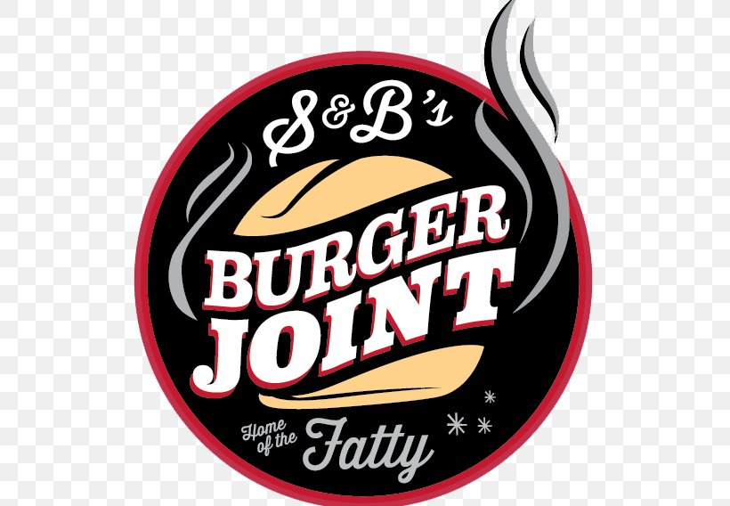 Hamburger S&B's Burger Joint S&B’s Burger Joint Restaurant, PNG, 568x568px, Hamburger, Brand, Carbondale, Cheeseburger, Label Download Free
