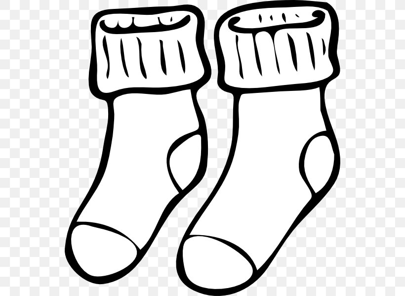 Sock White Royalty-free Clothing Clip Art, PNG, 558x599px, Sock, Black, Black And White, Blue, Clothing Download Free