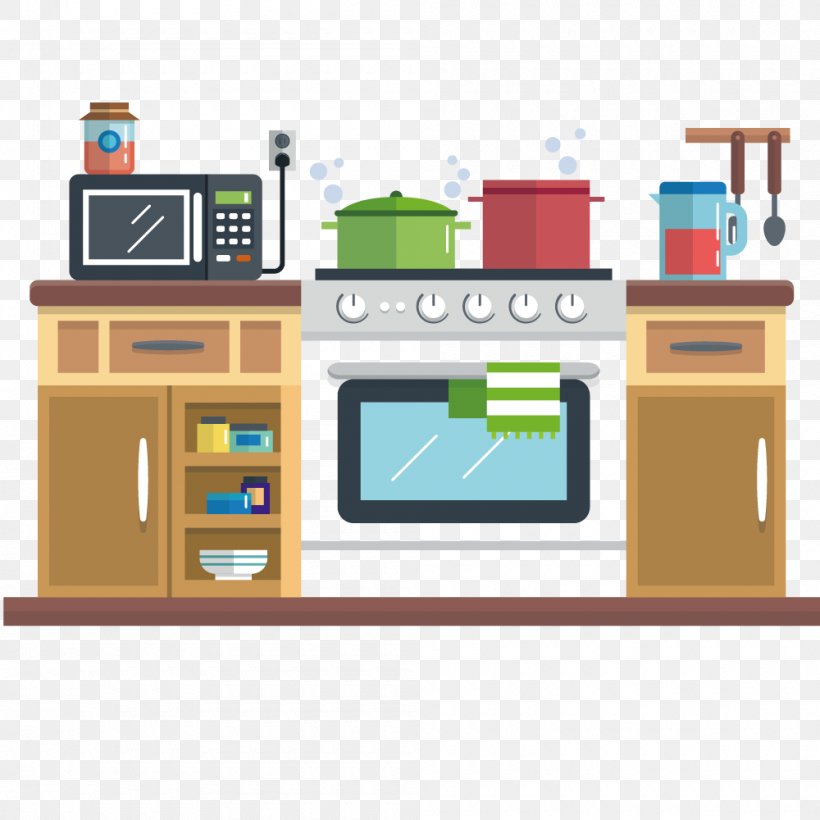 Clip Art Kitchen Cabinet Illustration Room, PNG, 1000x1000px, Kitchen, Art, Desk, Furniture, Home Download Free