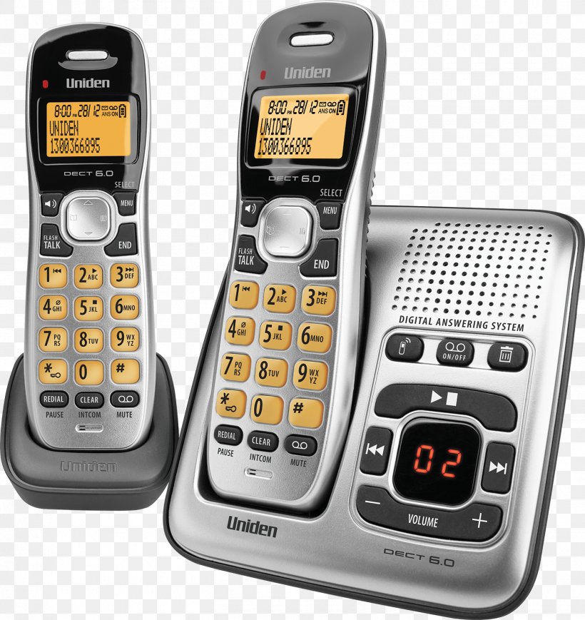 Digital Enhanced Cordless Telecommunications Cordless Telephone Uniden Home & Business Phones, PNG, 1414x1500px, Cordless Telephone, Answering Machine, Answering Machines, Caller Id, Cellular Network Download Free