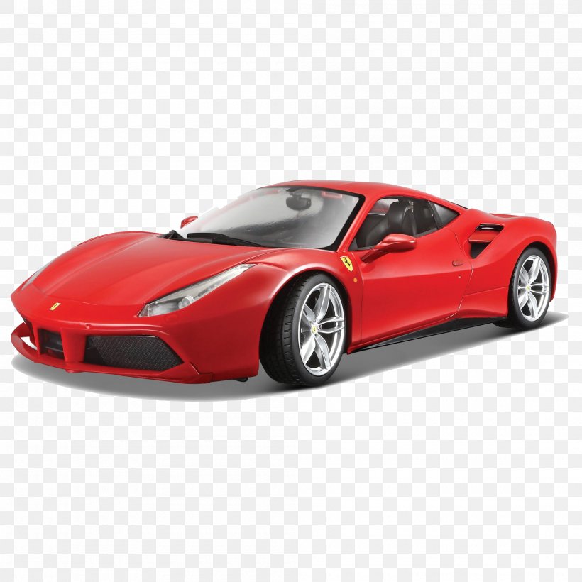 Ferrari 488 Car Bburago 1:18 Scale, PNG, 2000x2000px, 118 Scale, 118 Scale Diecast, 124 Scale, Ferrari 488, Automotive Design Download Free