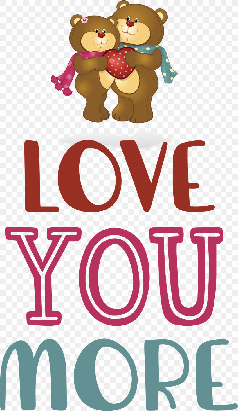 Love You More Valentines Day Valentines Day Quote, PNG, 1737x3000px, Love You More, Bears, Behavior, Cartoon, Human Download Free