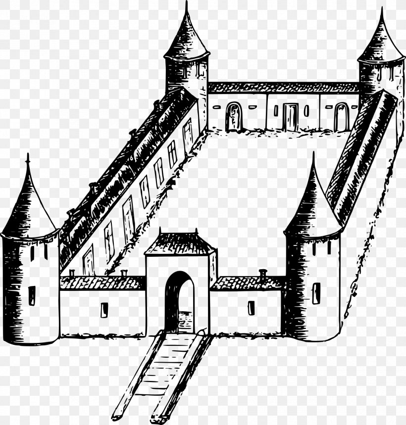 Castle Fortification Clip Art, PNG, 1831x1920px, Castle, Almshouse, Area, Art, Black And White Download Free